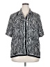 Allison Daley 100% Polyester Animal Print Silver Short Sleeve Blouse Size 18W - photo 1