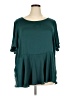 Torrid 100% Polyester Teal Short Sleeve Blouse Size 4X Plus (4) - photo 1
