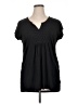 Just My Size Black Short Sleeve Blouse Size 1X Plus - photo 1