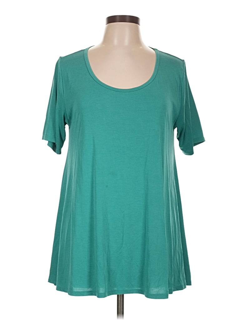 Pre-owned Lularoe Short Sleeve T-shirt In Teal