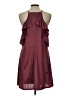Express 100% Polyester Solid Pink Burgundy Casual Dress Size L - photo 2