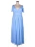 David's Bridal 100% Polyester Blue Casual Dress Size 18 - photo 1