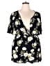 Shein 100% Rayon Floral Black Romper Size 2X - photo 1
