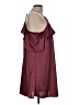 Express 100% Polyester Solid Pink Burgundy Casual Dress Size L - photo 4