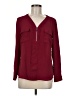 NY Collection Burgundy Long Sleeve Blouse Size M (petite) - photo 1