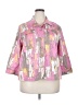 Ruby Rd. Color Block Pink 3/4 Sleeve Button-Down Shirt Size 18 - photo 1