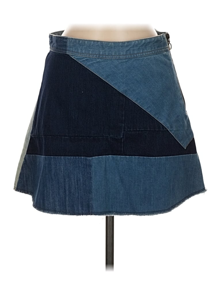 Pre-owned Zara Denim Skirt In Blue