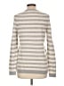 L.L.Bean 100% Cashmere Stripes Silver Cashmere Pullover Sweater Size L - photo 2