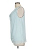 Ann Taylor 100% Polyester Blue Sleeveless Blouse Size L - photo 5