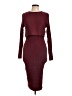 Peach Burgundy Cocktail Dress Size L - photo 1
