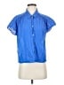 Cameo 100% Cotton Blue Short Sleeve Blouse Size S - photo 1