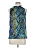 NY Collection Blue Sleeveless Blouse Size M - photo 1