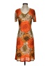 Janana's Print Orange Cocktail Dress Size S (estimated) - photo 1