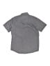 CRAFT + FLOW Chevron-herringbone Gray Short Sleeve Button-Down Shirt Size 8 - photo 2