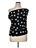 Ann Taylor LOFT Polka Dots Black Sleeveless Blouse Size XL - photo 1