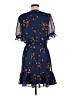 Express 100% Polyester Floral Blue Casual Dress Size M - photo 2