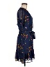 Express 100% Polyester Floral Blue Casual Dress Size M - photo 4