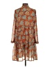 THML 100% Polyester Paisley Brown Casual Dress Size S - photo 2