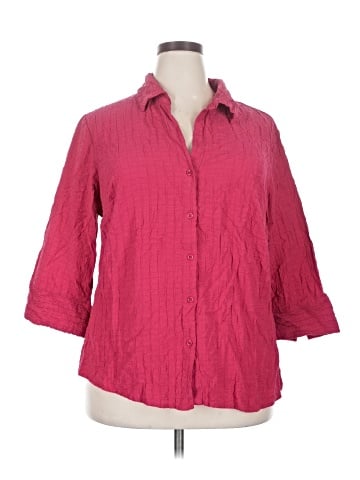 Assorted Brands 3/4 Sleeve Button-Down Shirt (view 1)