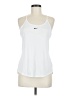 Nike 100% Polyester White Active Tank Size M - photo 1