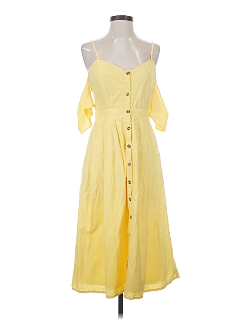 Pre-owned Lulus Casual Dress In Yellow