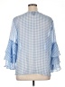 Liz Claiborne 100% Polyester Blue 3/4 Sleeve Blouse Size XL - photo 2