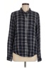 Soft Joie 100% Rayon Plaid Gray Long Sleeve Button-Down Shirt Size M - photo 1