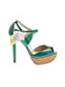Alexandre Birman 100% Leather Color Block Green Heels Size 6 1/2 - photo 1