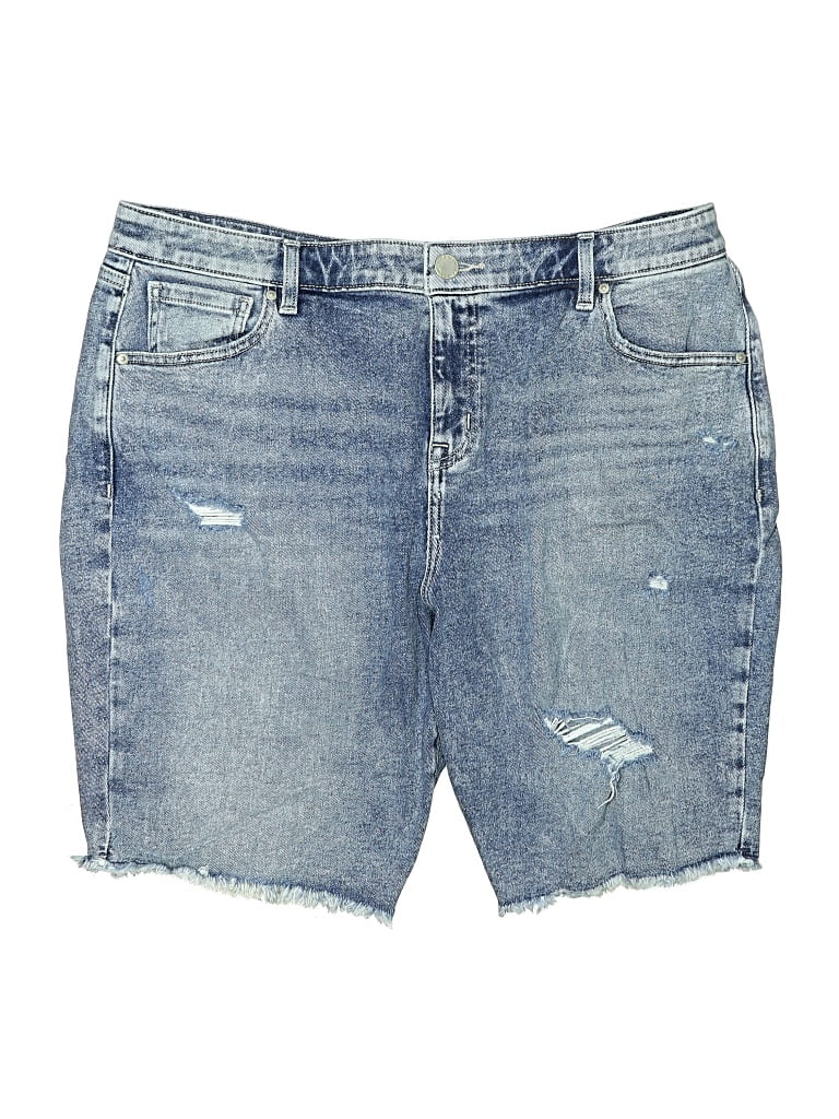 Pre-owned Lane Bryant Denim Shorts In Blue