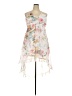 Unbranded 100% Polyester Floral Ivory Cocktail Dress Size XXL - photo 1