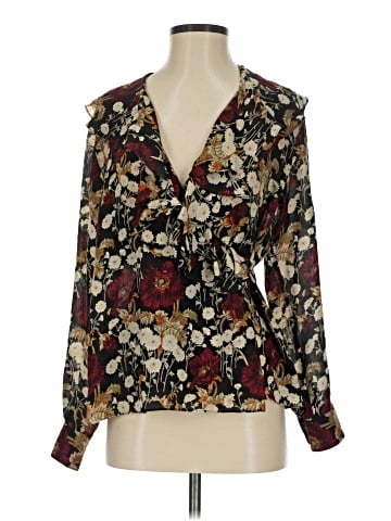 Emanuel Emanuel Ungaro Long Sleeve Silk Top (view 1)