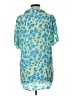 Xhilaration Animal Print Blue Short Sleeve Blouse Size L - photo 2