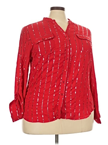 NY Collection Long Sleeve Blouse (view 1)