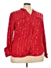 NY Collection 100% Polyester Red Long Sleeve Blouse Size 3X - photo 1