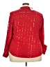 NY Collection 100% Polyester Red Long Sleeve Blouse Size 3X - photo 2