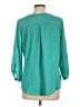 Lily White 100% Polyester Teal 3/4 Sleeve Blouse Size L - photo 2
