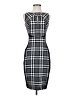 CUE Plaid Gray Cocktail Dress Size 6 - photo 1