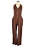 Assorted Brands Solid Brown Jumpsuit Size L - photo 1