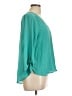 Lily White 100% Polyester Teal 3/4 Sleeve Blouse Size L - photo 4