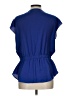 Attention 100% Polyester Blue Short Sleeve Blouse Size L - photo 2