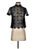 Topshop 100% Polyester Black Short Sleeve Blouse Size 4 - photo 1