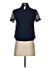 Topshop 100% Polyester Black Short Sleeve Blouse Size 4 - photo 2