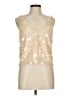 LyreBird 100% Polyester Gold Sleeveless Blouse Size M - photo 1