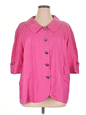 Lisa International 3/4 Sleeve Button-Down Shirt (view 1)