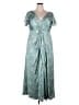 Unbranded 100% Polyester Teal Green Cocktail Dress Size 18 - photo 1