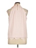 Maison Jules 100% Polyester Checkered-gingham Pink Sleeveless Blouse Size XL - photo 2