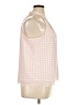 Maison Jules 100% Polyester Checkered-gingham Pink Sleeveless Blouse Size XL - photo 4