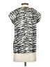 Express 100% Polyester Animal Print Ivory Short Sleeve Top Size S - photo 2
