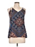 Skies Are Blue 100% Polyester Blue Sleeveless Blouse Size L - photo 1