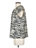 Express 100% Polyester Animal Print Ivory Short Sleeve Top Size S - photo 5